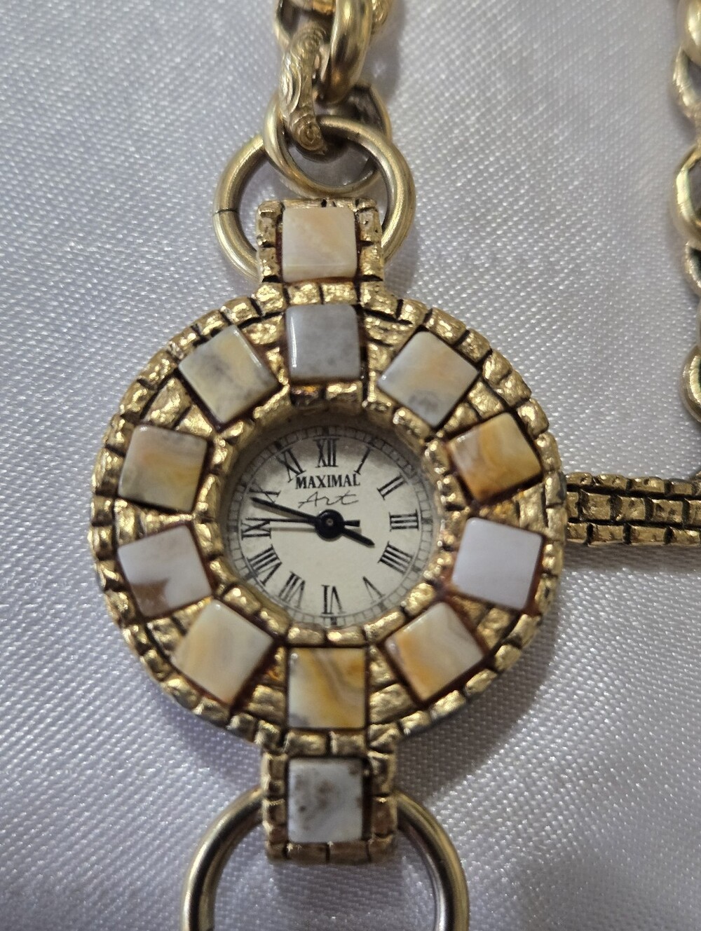 RARE, John Wind Maximal Art Vintage mosaic tile toggle Bracelet Watch.